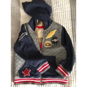 Hanna Sz 100(4) sherpa lined patch hoodie